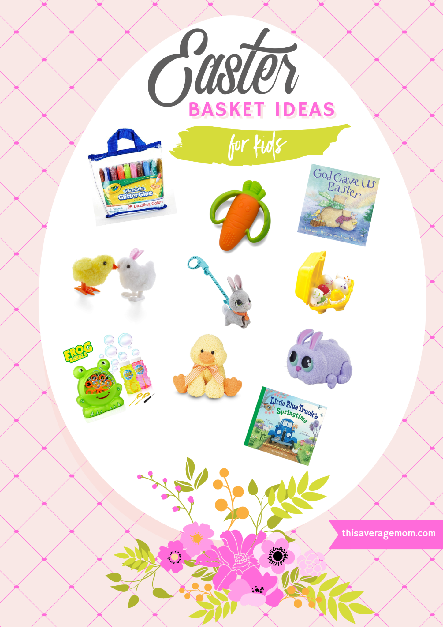 Not sure what the Easter Bunny should put in the kids’ Easter Baskets? I’ve got you covered with these toys, books, and stuffed animals! #easter #easterbunny #easterbasket #springtime