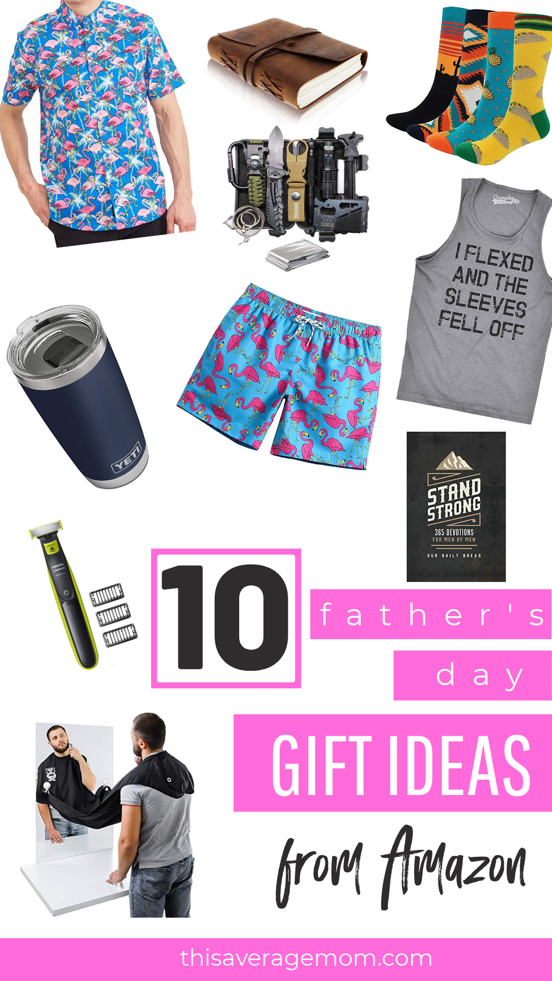 Father’s Day is coming up quick! I’ve got you covered with ten ideas for what to get the men in your life for Father’s Day. Whether you’re shopping Amazon for your husband or your dad, I think there’s a gift for him! #giftideas #fathersday