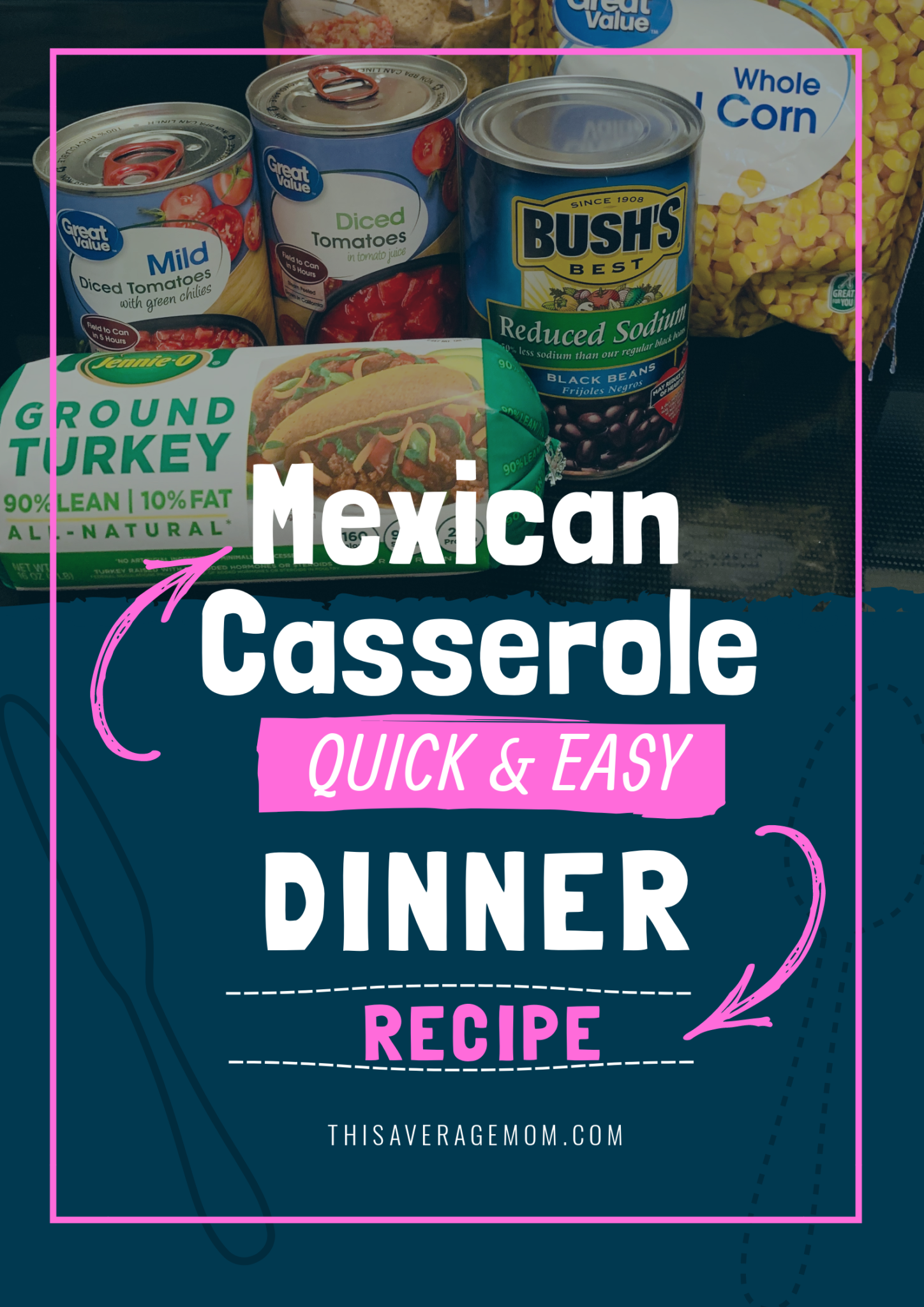 Not sure what’s for dinner?  How about this super quick and easy mexican casserole? Recipe is on the blog!  #dinner #dinnerideas #recipe #fallmeals