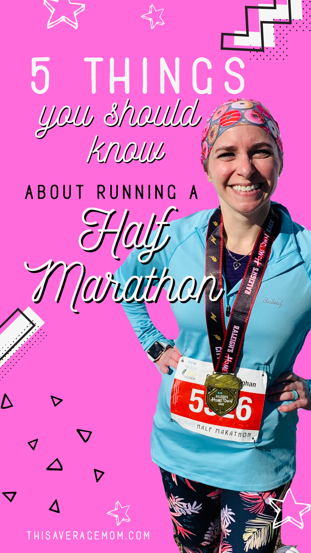 Ever thought about running a half marathon? Those 13.1 miles can seem pretty daunting, but less so if you know what to expect. Here’s 5 things you should know about running a half marathon! #fitness